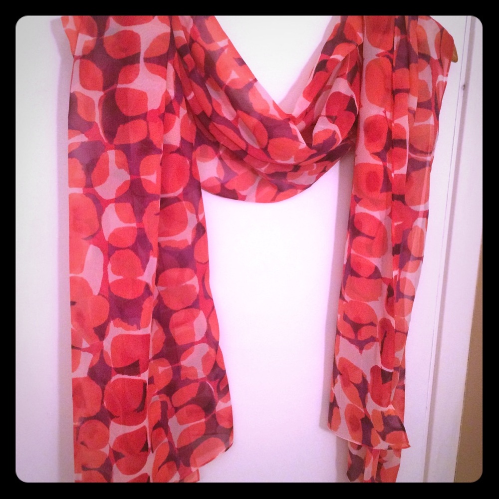 Calvin Klein red and purple scarf